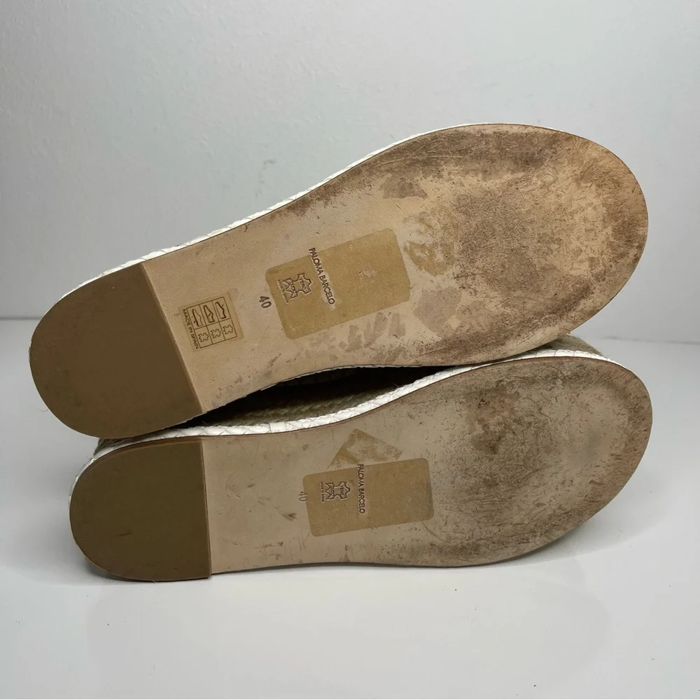 PALOMA BARCELO Loubularia Espadrille Flatforms White Size 40 Revolve